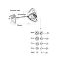 LUXUSTEEL 1Pairs/2Pcs Stainless Steel Crystal Studs Earrings For Women Men 4 Prong Tragus Round Clear Cubic Zirconia Ear Jewelry