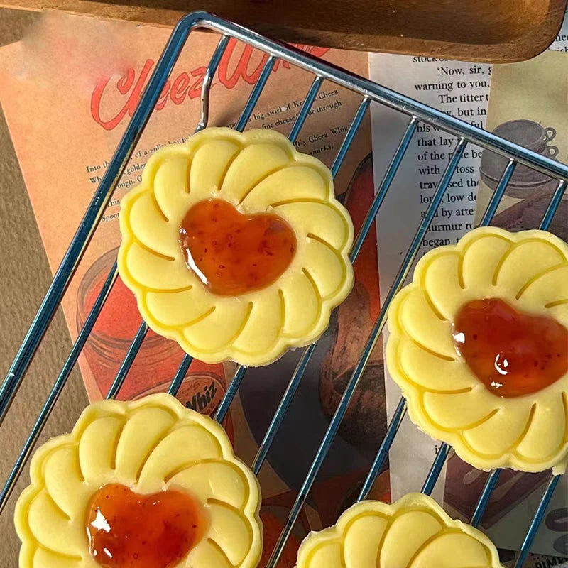 Flower Jam Sandwich 3d Cookie Moulds Biscuit Cutters Apple Pie Mold Diy Biscuits Baking Tools For Biscuit Dough Pastry Fondant