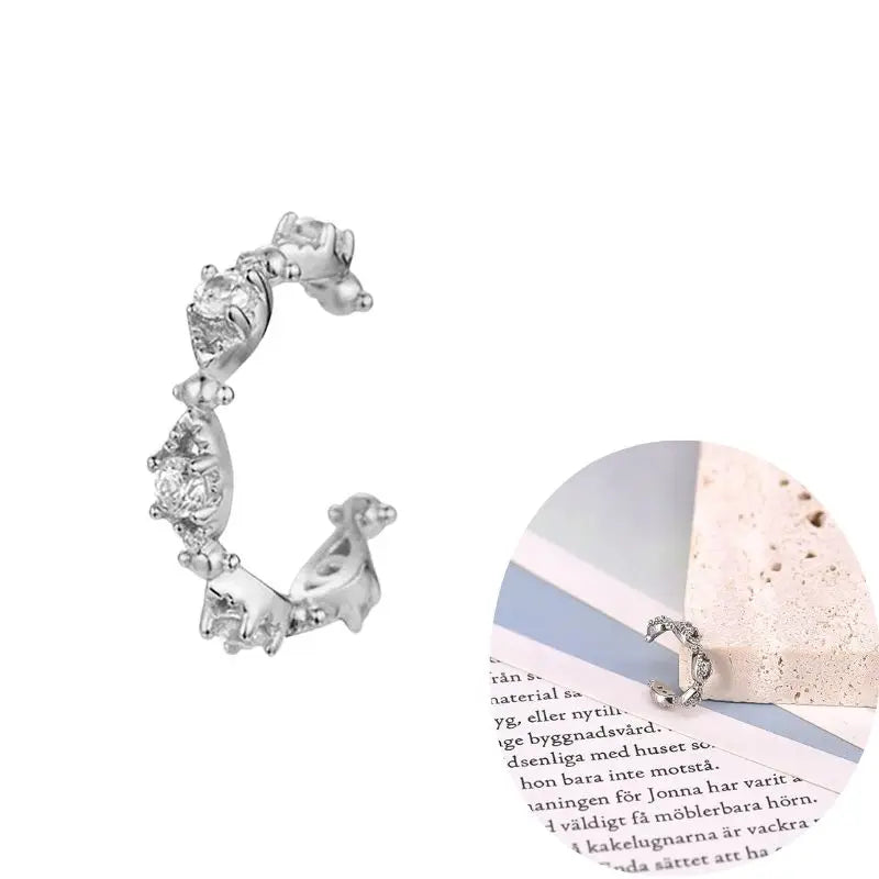 1 PCS Plated 24K High-end Geometric Design Ear Clip Women Without Perforated Geometric Cartilage Exquisite Jewelry Earrings Gift