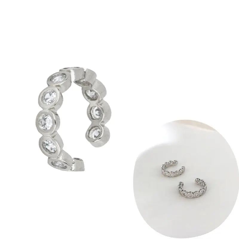 1 PCS Plated 24K High-end Geometric Design Ear Clip Women Without Perforated Geometric Cartilage Exquisite Jewelry Earrings Gift