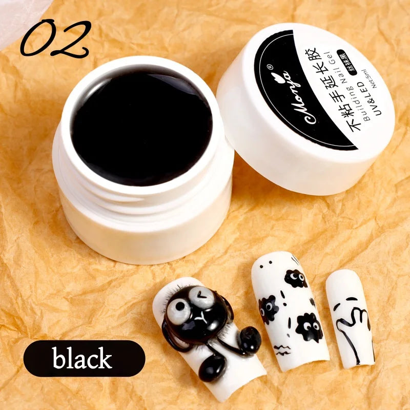 Gel 3D pour Ongles – Overlay Dur Longue Durée, Formes 3D Nœud, Géométrique, Lettres, Qualité Salon