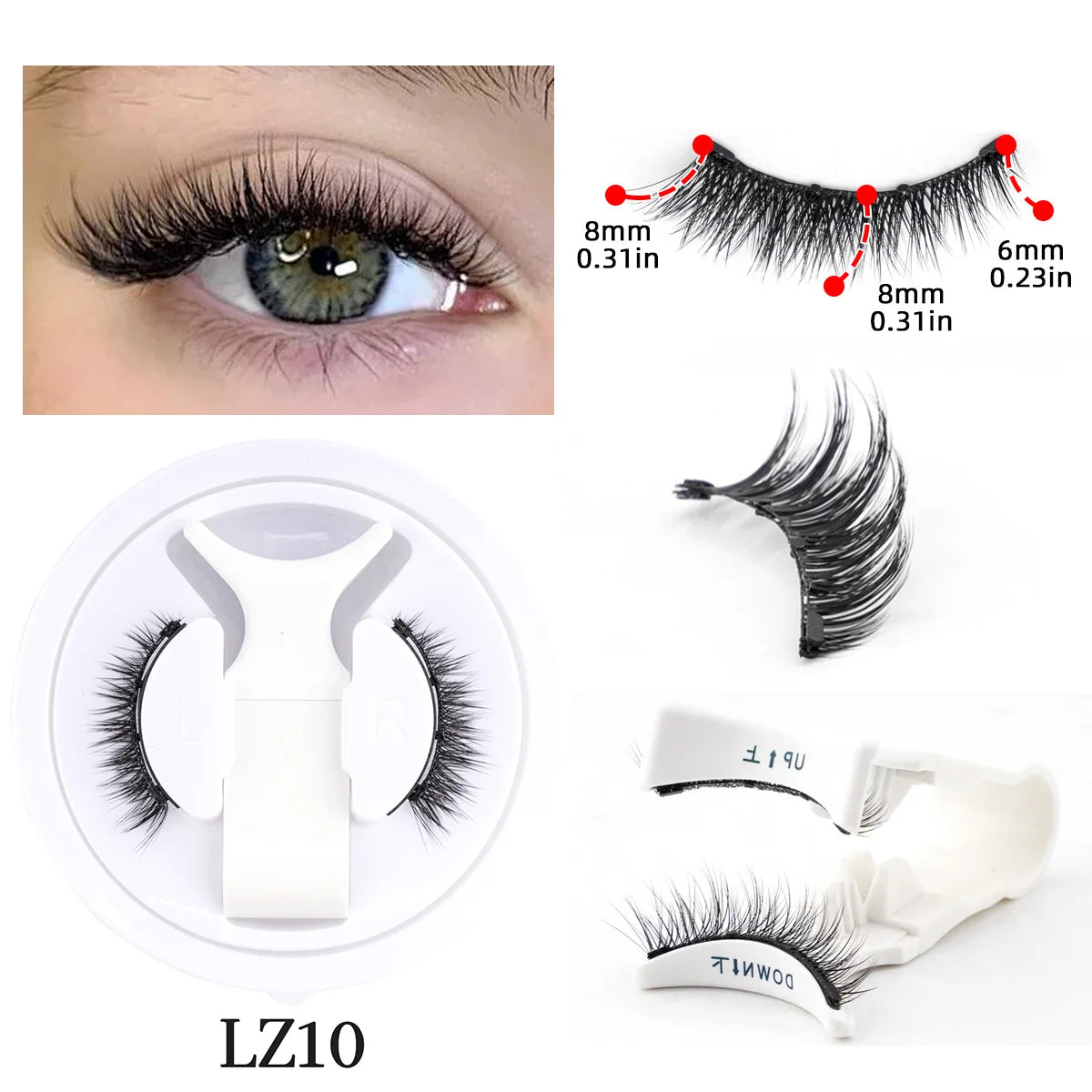 Faux Cils Magnétiques 3D – Natural, Fluffy & Réutilisables | Sans Colle