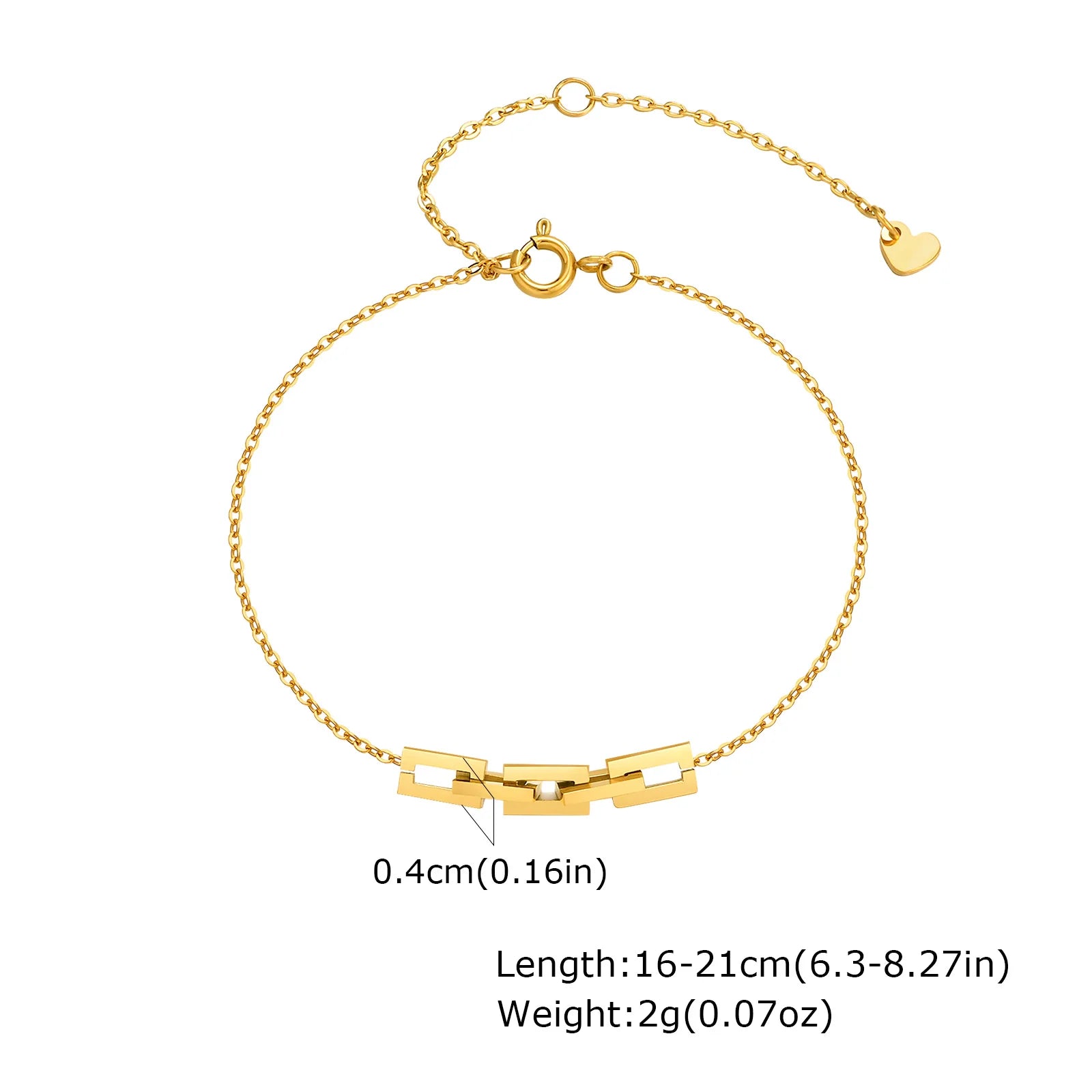 Non Tarnish Stainless Steel Bracelet Gold Plated Stackable for Women, Thin Herringbone Chain Bracelet Waterproof Jewelry Gift