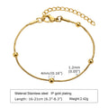 Bracelet Femme Chaîne Chevron Plaqué Or 14K – Acier Inoxydable, Imperméable & Anti-Ternissement