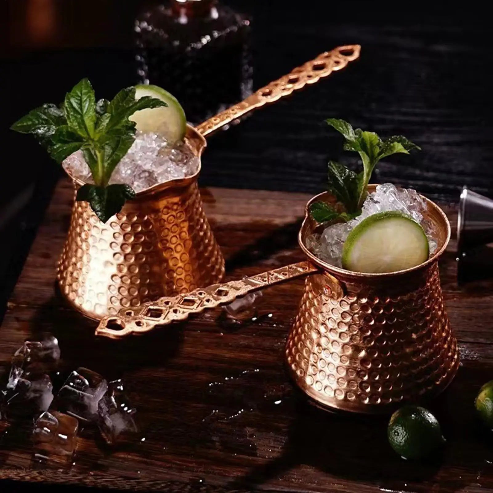 Turkish Coffee Pot Long Handle Vintage Coffee Maker Wide Mouth Coffee Maker Classic Coffee Pot for Turkish Coffee Arabic Coffee