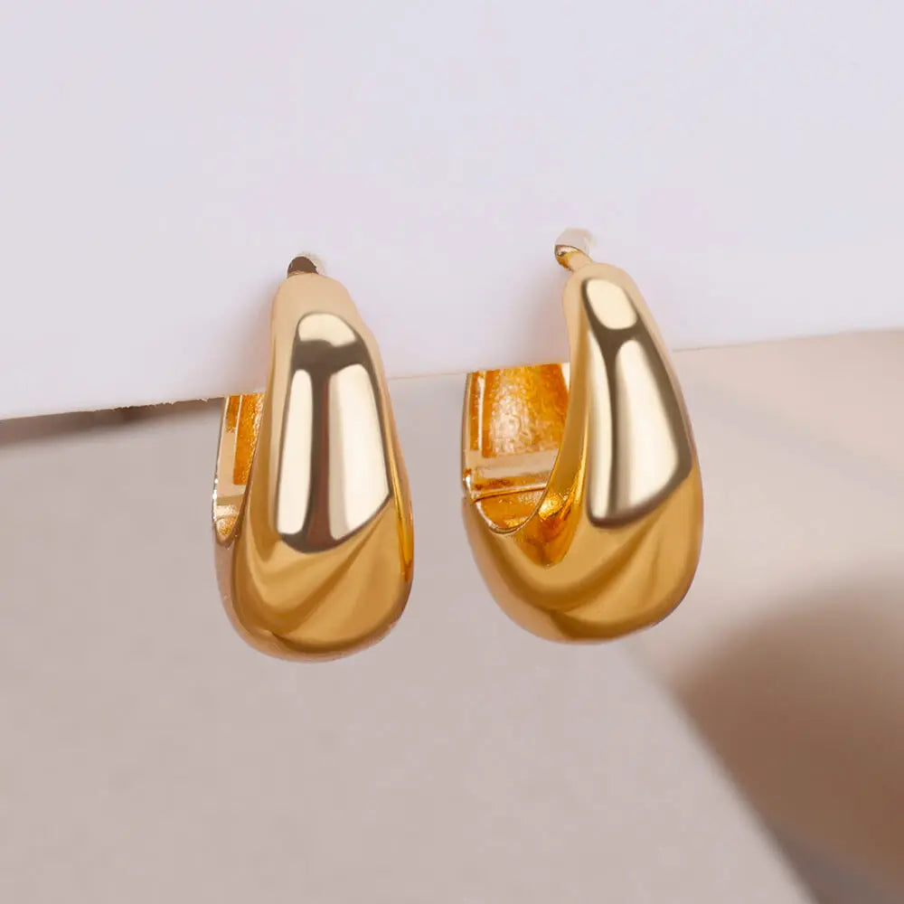 Boucles d'Oreilles Pendantes Rondes Femme – Acier Inoxydable, Anti-Ternissement, Style Classique Vintage