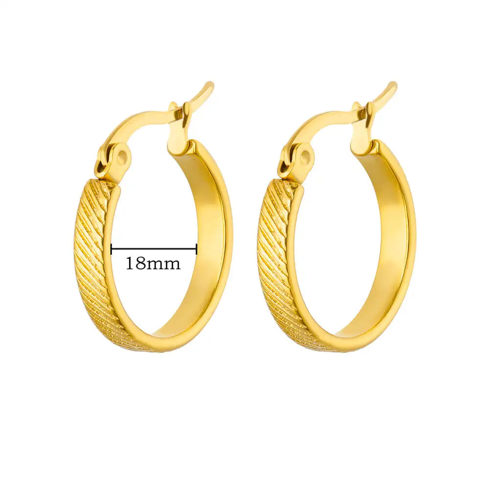 Boucles d'Oreilles Pendantes Rondes Femme – Acier Inoxydable, Anti-Ternissement, Style Classique Vintage
