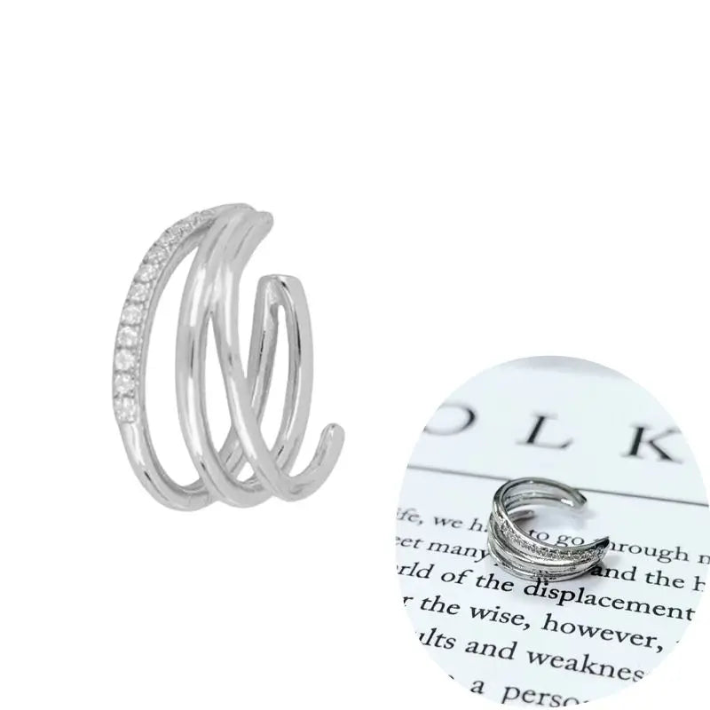 1 PCS Plated 24K High-end Geometric Design Ear Clip Women Without Perforated Geometric Cartilage Exquisite Jewelry Earrings Gift