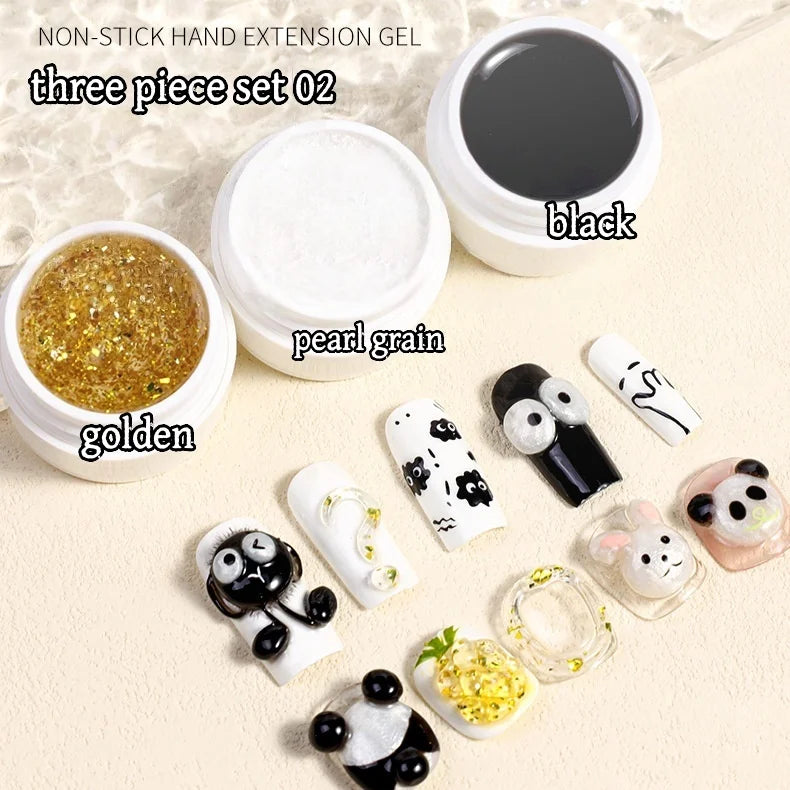Gel 3D pour Ongles – Overlay Dur Longue Durée, Formes 3D Nœud, Géométrique, Lettres, Qualité Salon