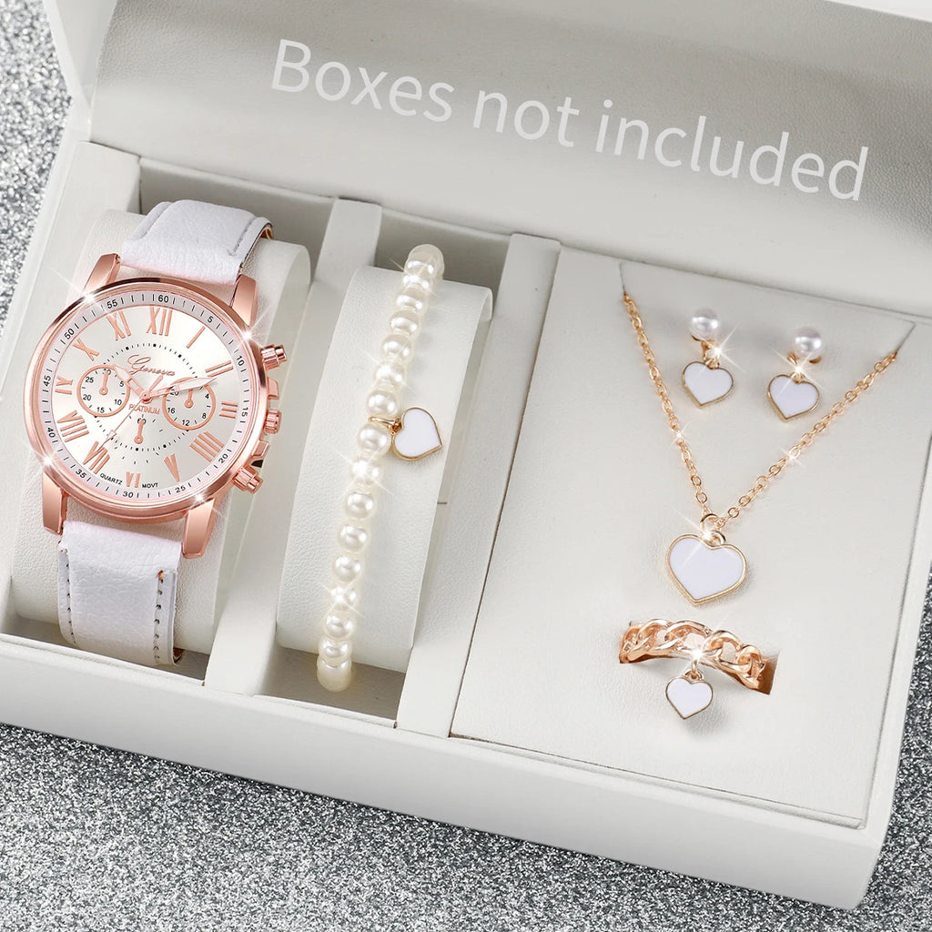 Montre Femme Quartz V248 – Cadran 42mm, Bracelet Cuir, Style Fashion & Casual