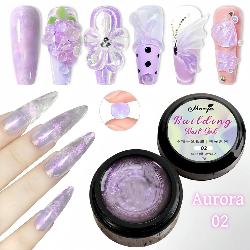 Gel 3D pour Ongles – Overlay Dur Longue Durée, Formes 3D Nœud, Géométrique, Lettres, Qualité Salon