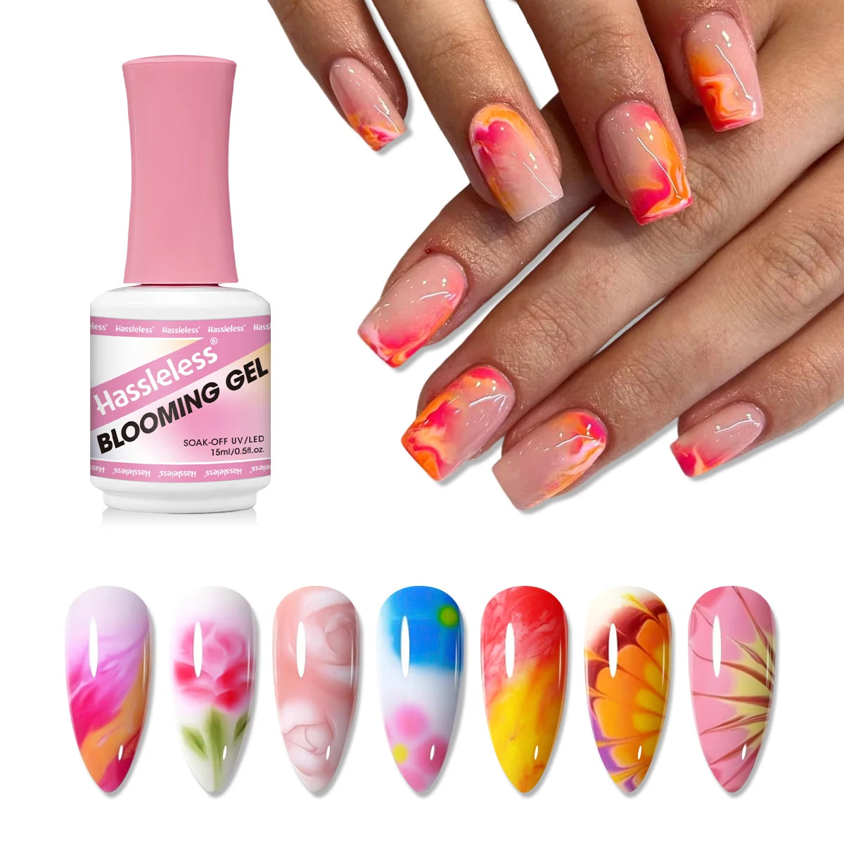 Gel Blooming pour Ongles 15ml – Effet Fleuri pour Nail Art