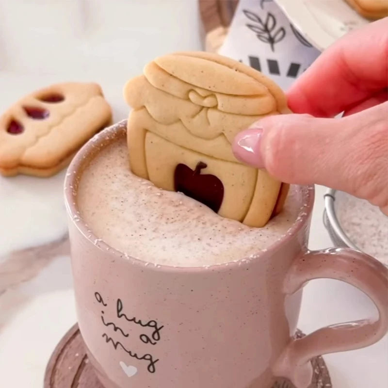 Flower Jam Sandwich 3d Cookie Moulds Biscuit Cutters Apple Pie Mold Diy Biscuits Baking Tools For Biscuit Dough Pastry Fondant