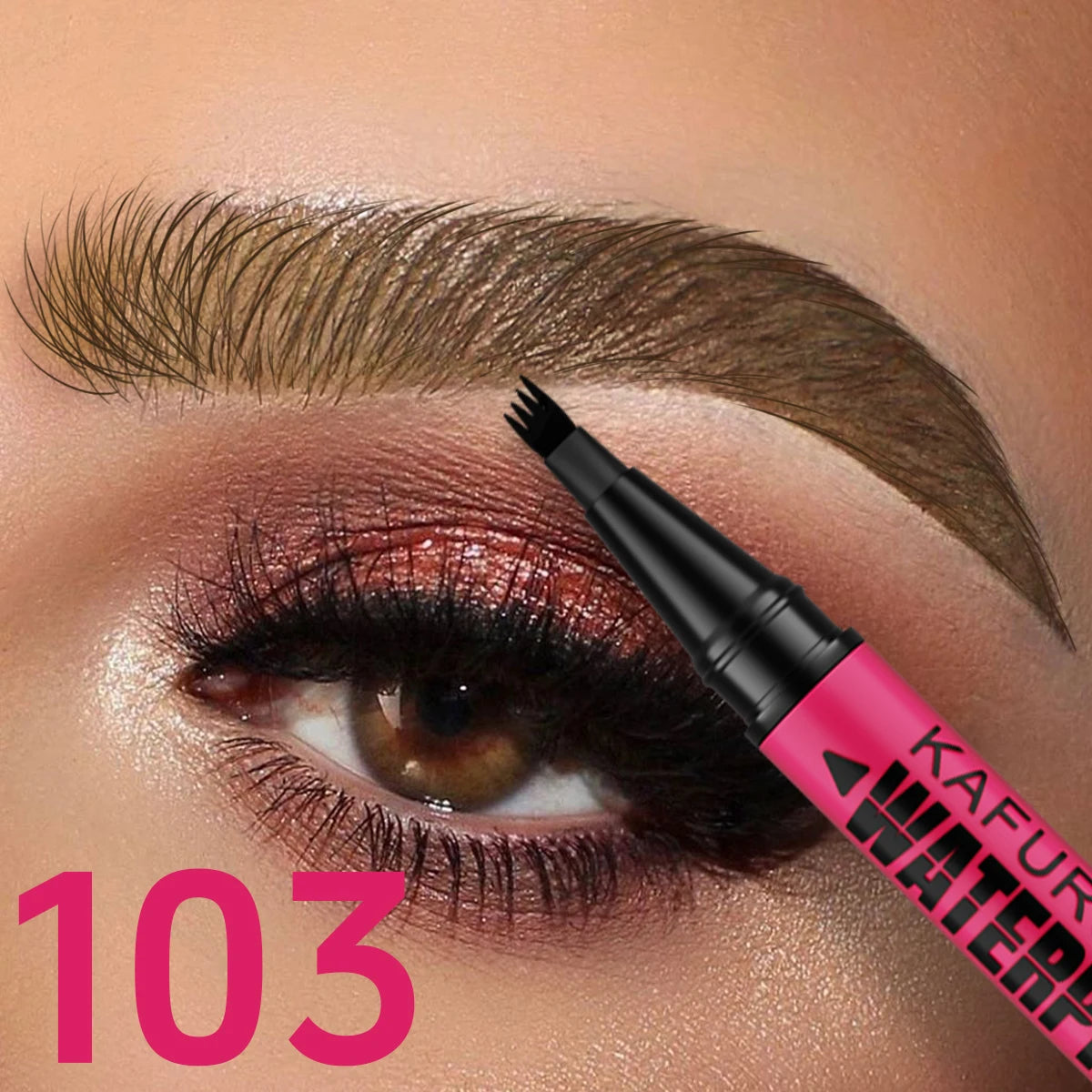 Crayon Sourcils Liquide Waterproof – Design 4 Têtes | Longue Tenue
