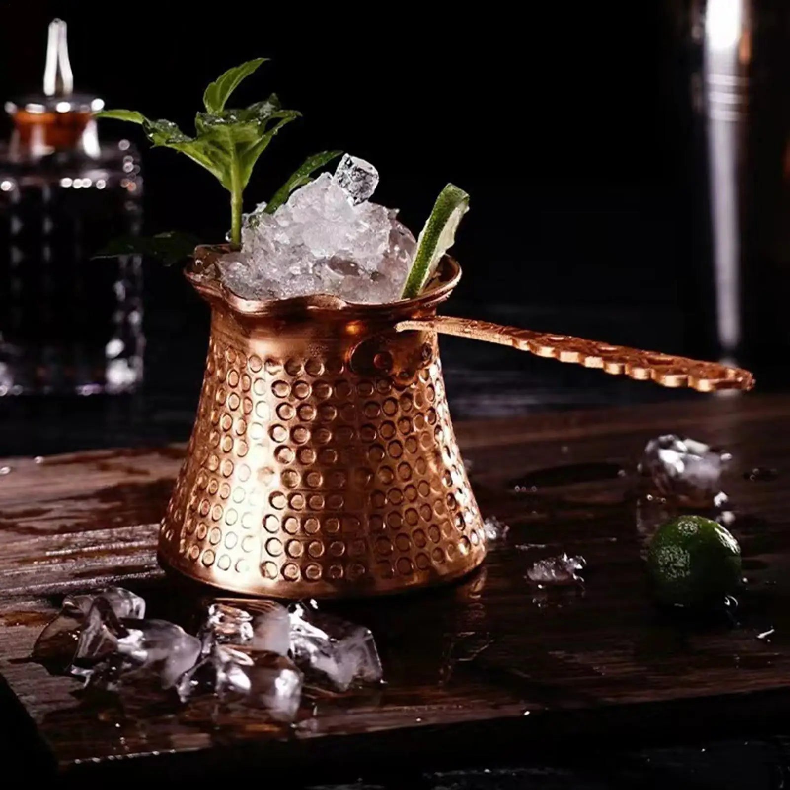 Turkish Coffee Pot Long Handle Vintage Coffee Maker Wide Mouth Coffee Maker Classic Coffee Pot for Turkish Coffee Arabic Coffee