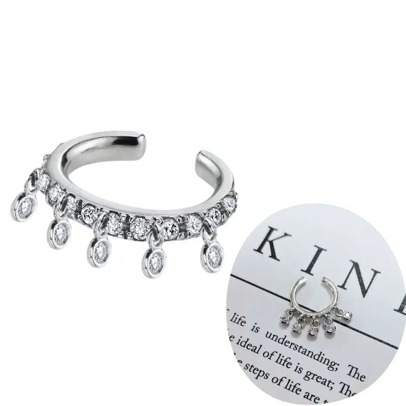 1 PCS Plated 24K High-end Geometric Design Ear Clip Women Without Perforated Geometric Cartilage Exquisite Jewelry Earrings Gift