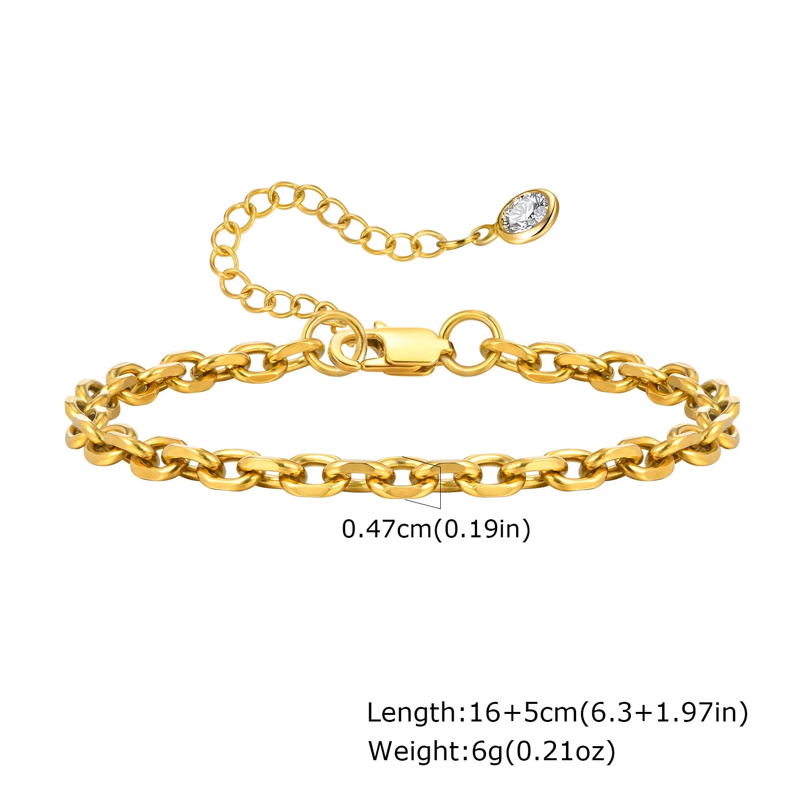 Non Tarnish Stainless Steel Bracelet Gold Plated Stackable for Women, Thin Herringbone Chain Bracelet Waterproof Jewelry Gift