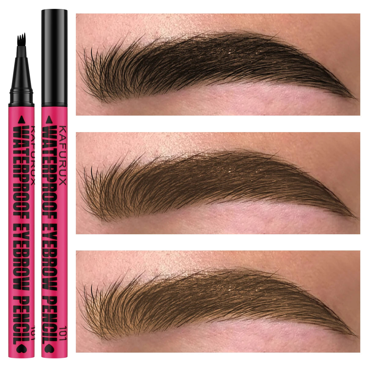 Crayon Sourcils Liquide Waterproof – Design 4 Têtes | Longue Tenue