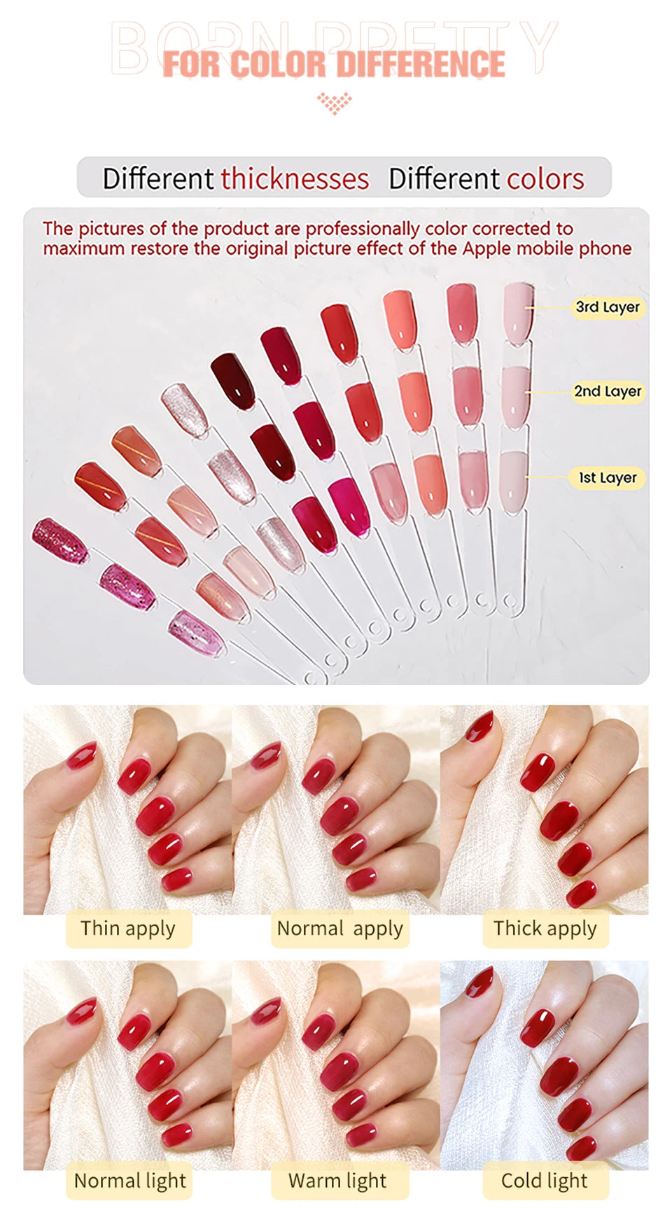 BORN PRETTY 30ml Rhinestones Glue Nail Gel Polish For Manicure Transparent Nail Art Sticky Gel Strong Jewelry Decorations
