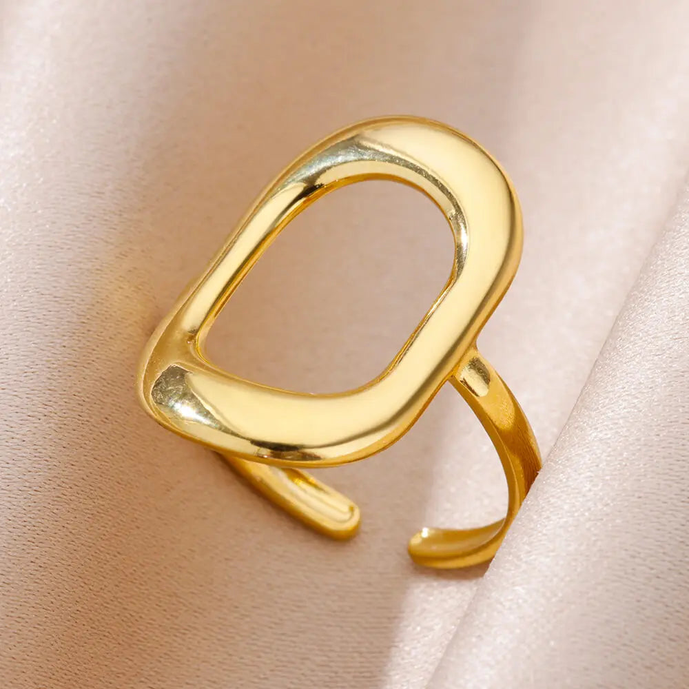 316L Stainless Steel Shell Rings for Women Adjustable Gold Color Little Star Open Rings Female Jewelry Weddings Gifts New Trendy