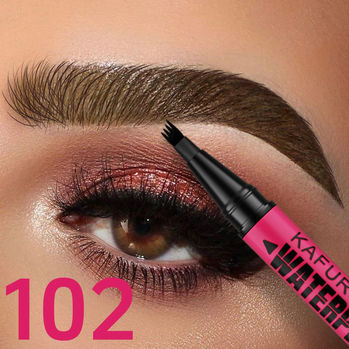 Crayon Sourcils Liquide Waterproof – Design 4 Têtes | Longue Tenue