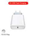 Chargeur Rapide 20W pour iPhone 13 mini 12 11 Pro 14 Pro Max Plus X XR XS – USB Type C avec Câble