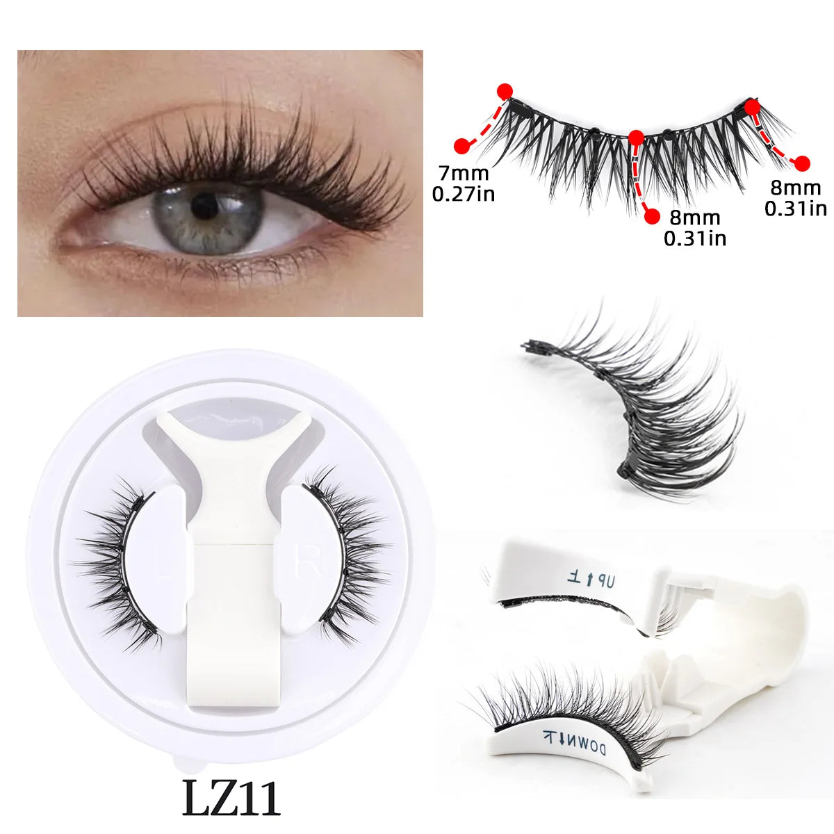 Faux Cils Magnétiques 3D – Natural, Fluffy & Réutilisables | Sans Colle