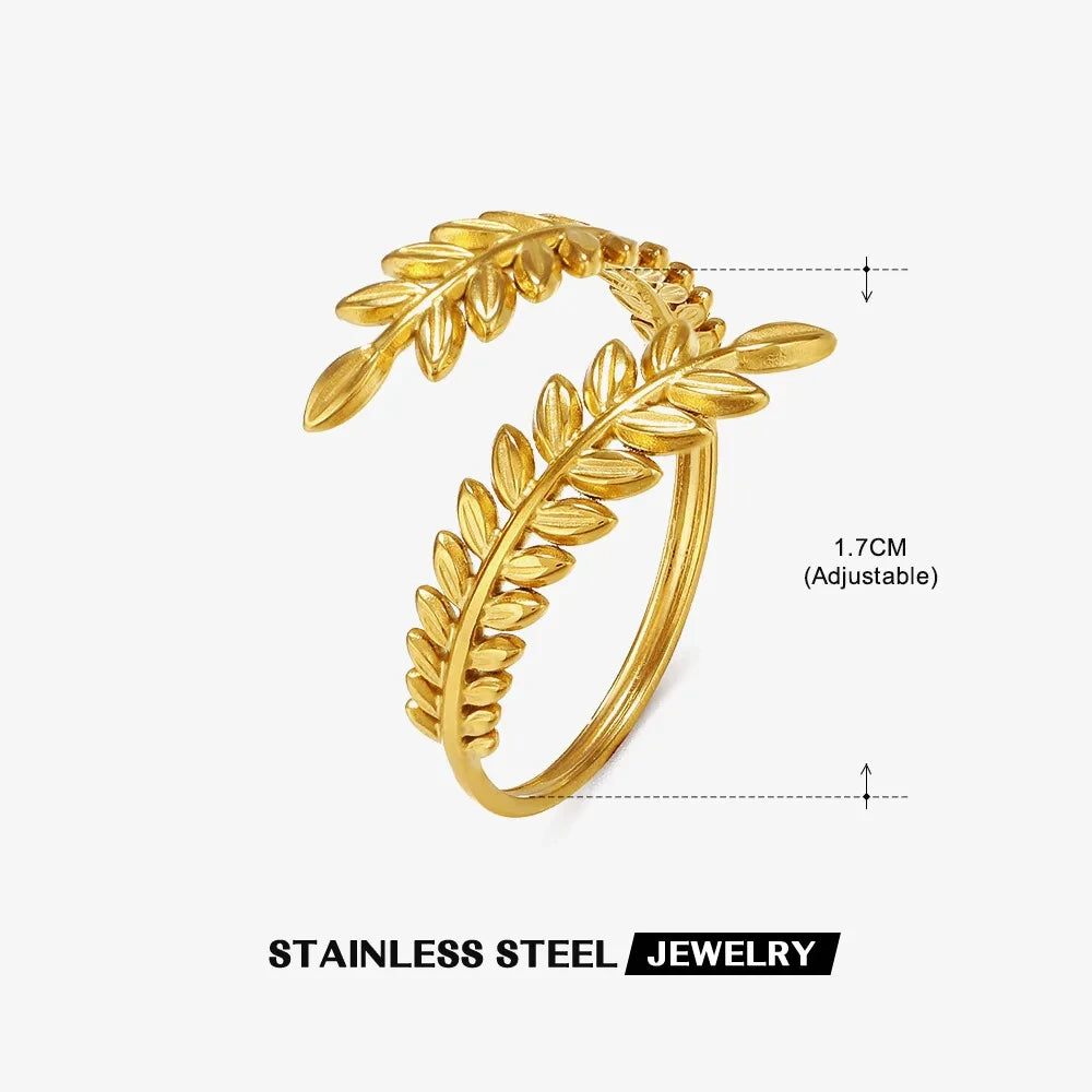 316L Stainless Steel Shell Rings for Women Adjustable Gold Color Little Star Open Rings Female Jewelry Weddings Gifts New Trendy