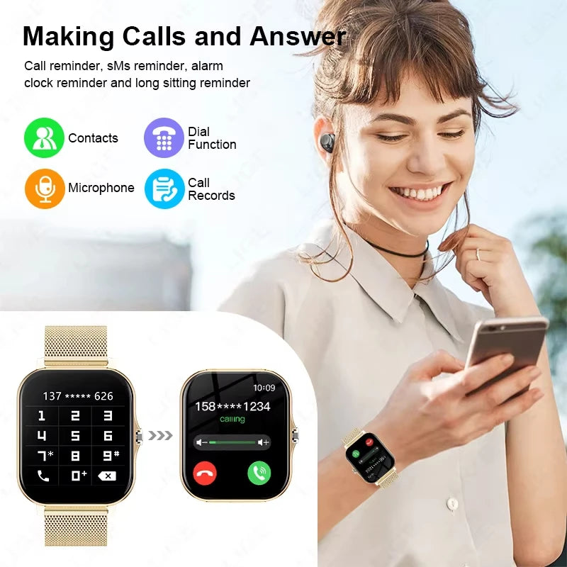 Montre Connectée KESHUYOU - Écran 1,69", Appels Bluetooth, Suivi Santé Complet, Étanche