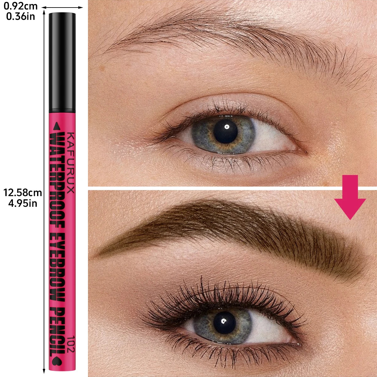 Crayon Sourcils Liquide Waterproof – Design 4 Têtes | Longue Tenue