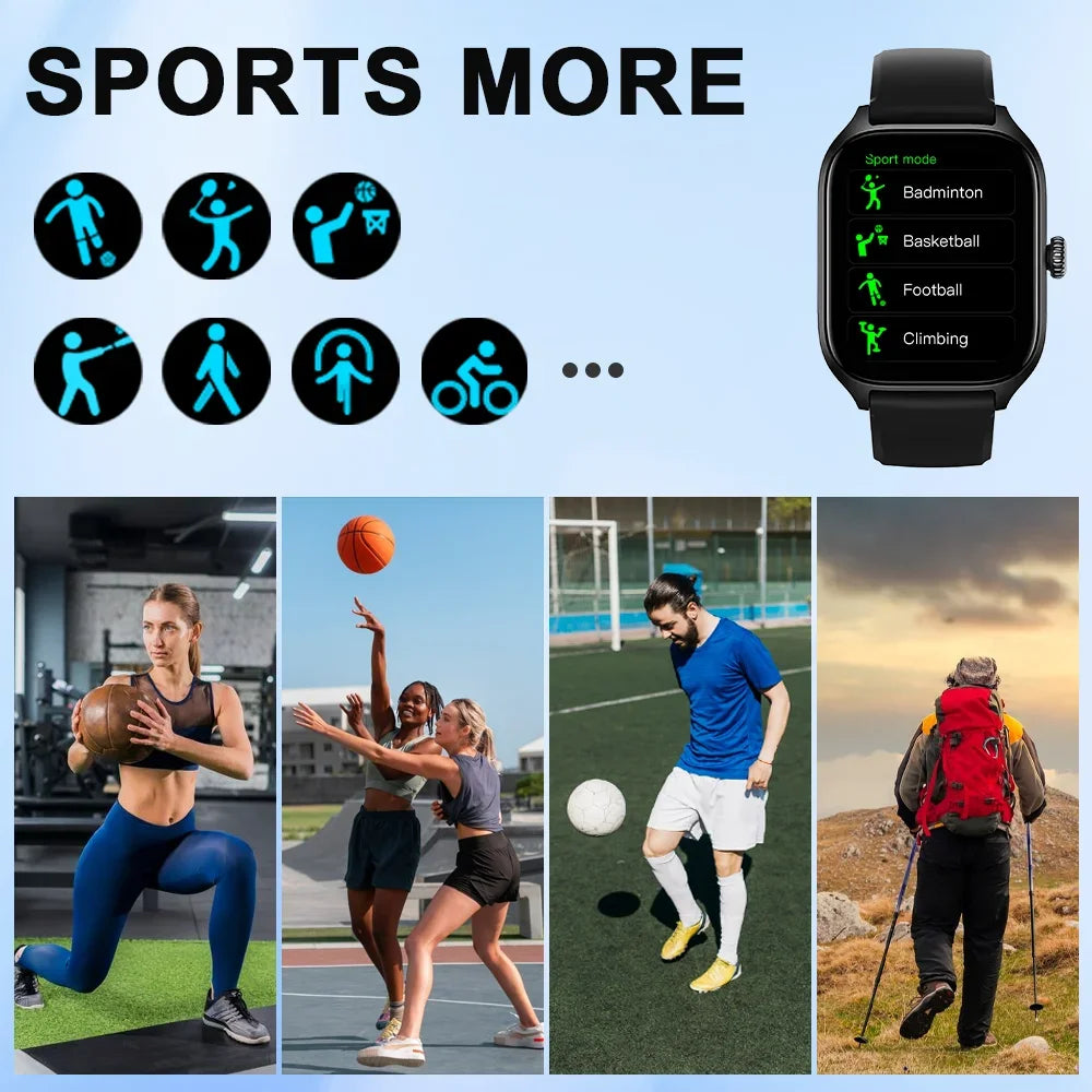 CHAONB Y68 Montre Connectée – Tracker Fitness avec Appels Bluetooth & Suivi Santé