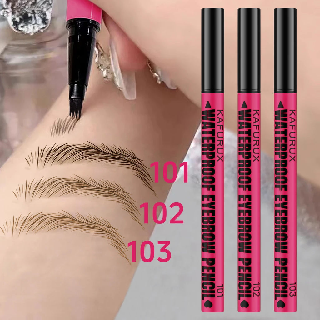 Crayon Sourcils Liquide Waterproof – Design 4 Têtes | Longue Tenue