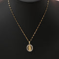 European and American Fashion and Gorgeous Women's All Sky Star Micro Inlaid Colorful Zircon Virgin Mary Hollow Necklace